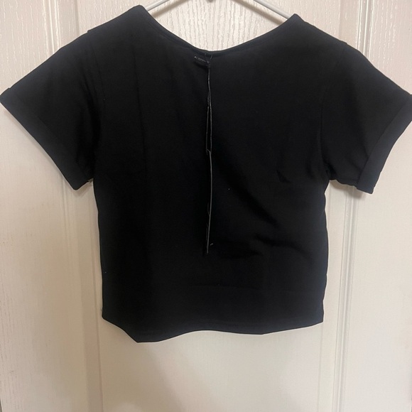 Black Rockstar Energy Crop Top - Picture 3 of 5